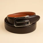 The Reverso Dualform – Obsidian Amber Executive Belt